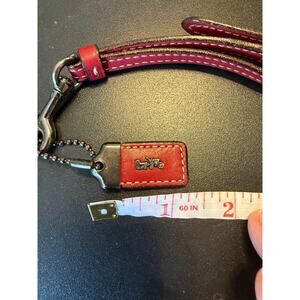 Coach Red wristlet strap mini rogue type hang tag